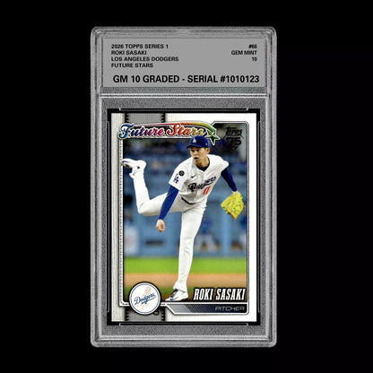 Graded 10 Roki Sasaki #66 Future Stars RC 2026  Topps Series 1 Dodgers Baseball