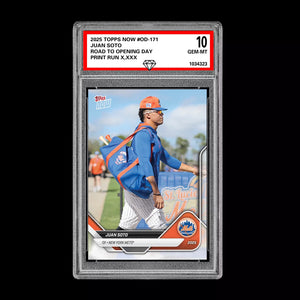 Graded 10 Juan Soto 2025 Topps Now Road to Opening Day #OD-171 NY METS  Baseball