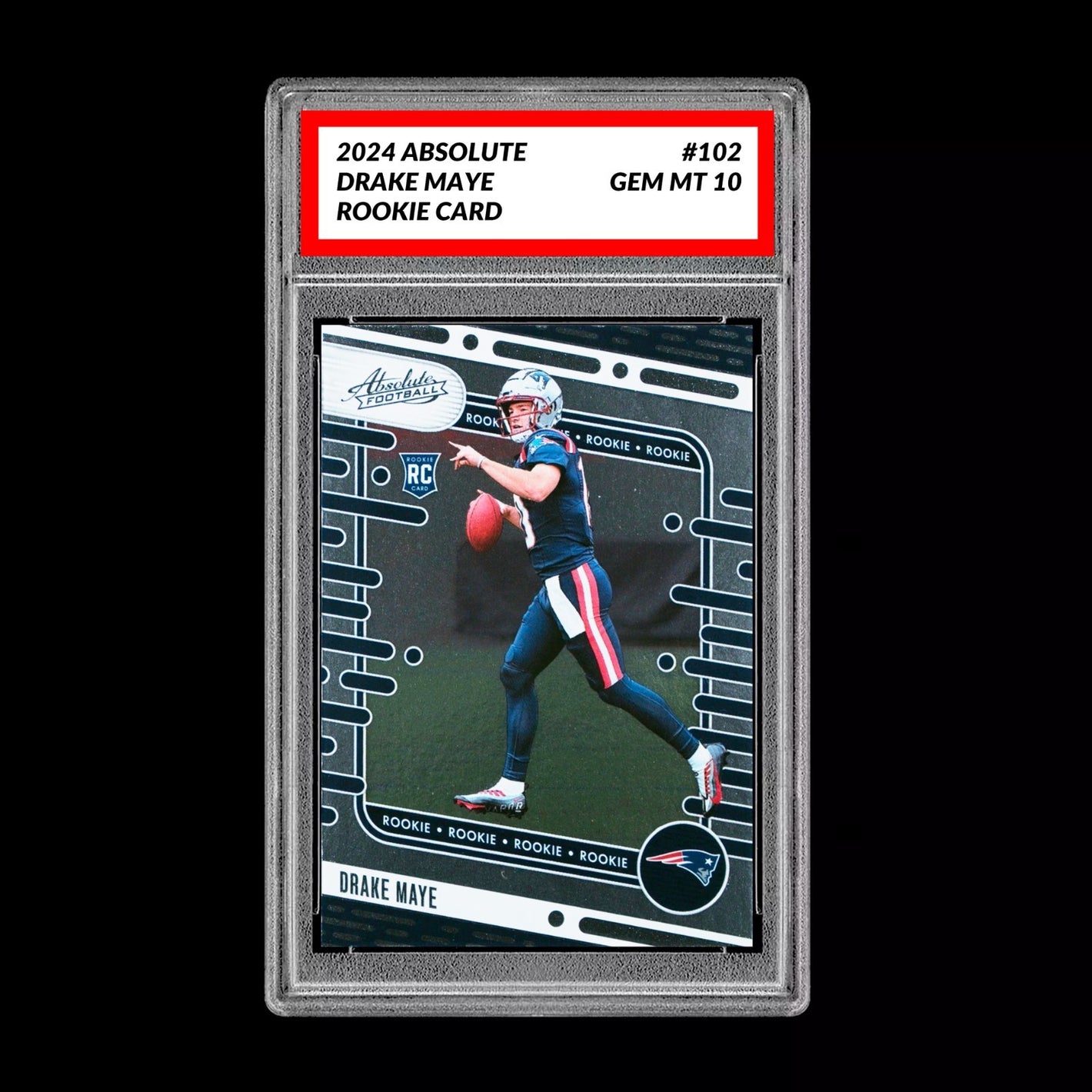 Graded 10 Drake Maye 2024 Panini Absolute - Rookies #103 Silver (RC) GEM MT Football