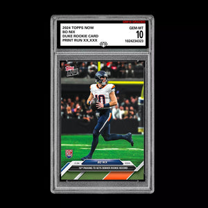 Graded 10 Bo Nix #13 2024 Topps NOW Football Denver Broncos Rookie RC Football