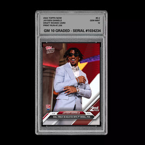 2024 Jayden Daniels RC TOPPS NOW Rookie Card #D-2 NFL Draft Washington Graded 10 Football