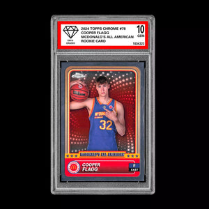 Graded 10 2024 COOPER FLAGG Topps Chrome RC Rookie McDonald’s All American #78 Basketball