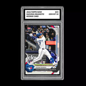 Graded 10 Kazuma Okamoto Rookie Card 25 2026 Topps NOW Toronto Blue Jays PRESALE Baseball