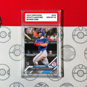 Graded 10 Card Wyatt Langford 2024 MLB TOPPS NOW® #364 Rookie RC Rangers Baseball,Football