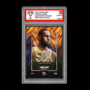 Graded 10 LeBron James #12 2025 Topps NOW Basketball 50k Points Lakers  Basketball