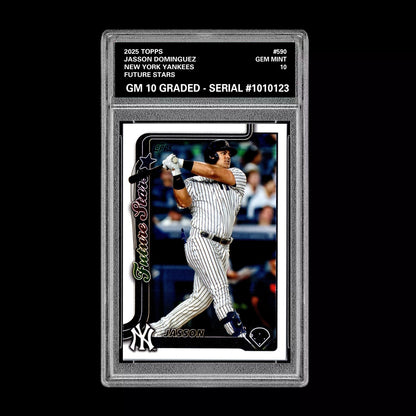 Graded 10 Jasson Dominguez #590 2025 Topps Future Stars New York Yankees Baseball