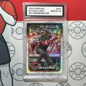 Graded 10 Elly De La Cruz Rookie RC 2024 Topps All Star Game Foil ASG Refractor Baseball