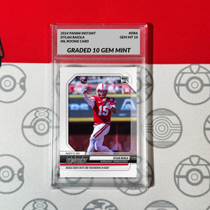 Graded 10 DYLAN RAIOLA RC Rookie Card 2024 Panini Instant #DRA Nebraska Football