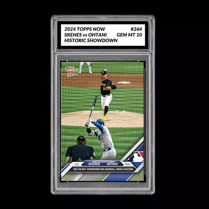 Graded 10 Paul Skenes Vs Shohei Ohtani Rookie Card 2024 MLB TOPPS NOW 264 RC Baseball