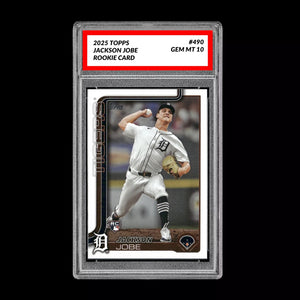 Graded 10 Jackson Jobe Rookie Card #490 2025 Topps Series 2 Detroit Tigers Baseball