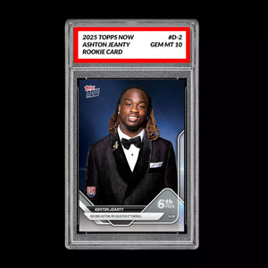 Graded 10 Ashton Jeanty #D-2 RC Rookie 2025 Topps Now 1st Draft Pick RAIDERS  Football