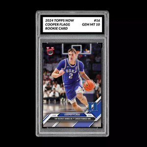 Graded 10 Cooper Flagg 2024-25 Bowman U NOW Card #16 Duke RC ROOKIE Basketball