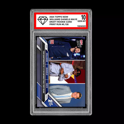 2024 TOPPS NOW #DTRIP CALEB WILLIAMS/DRAKE MAYE/JAYDEN DANIELS GRADED 10 Football