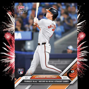 Graded 10 Jackson Holliday 529 2024 TOPPS NOW RC Rookie Card Baltimore Orioles Baseball