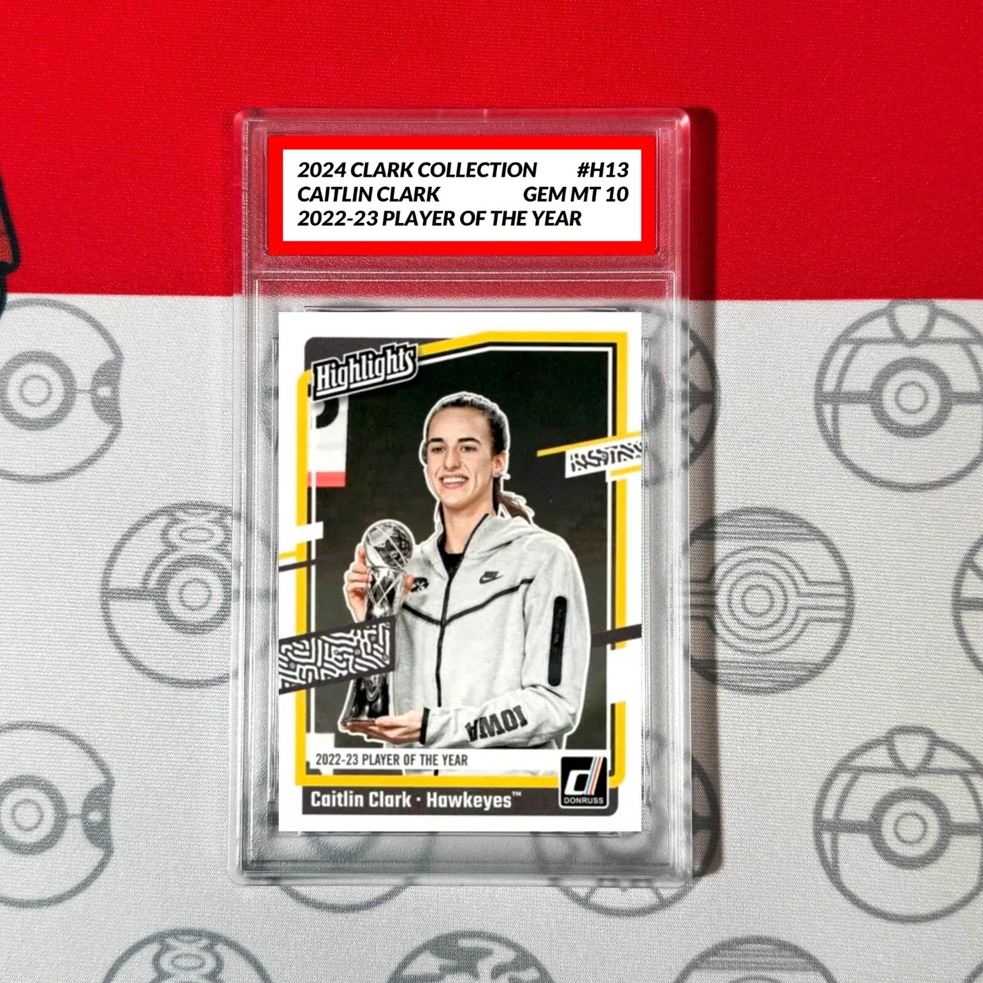 Graded 10 Caitlin Clark Rookie Card RC 2024 Panini Donruss Collection #H13 Basketball