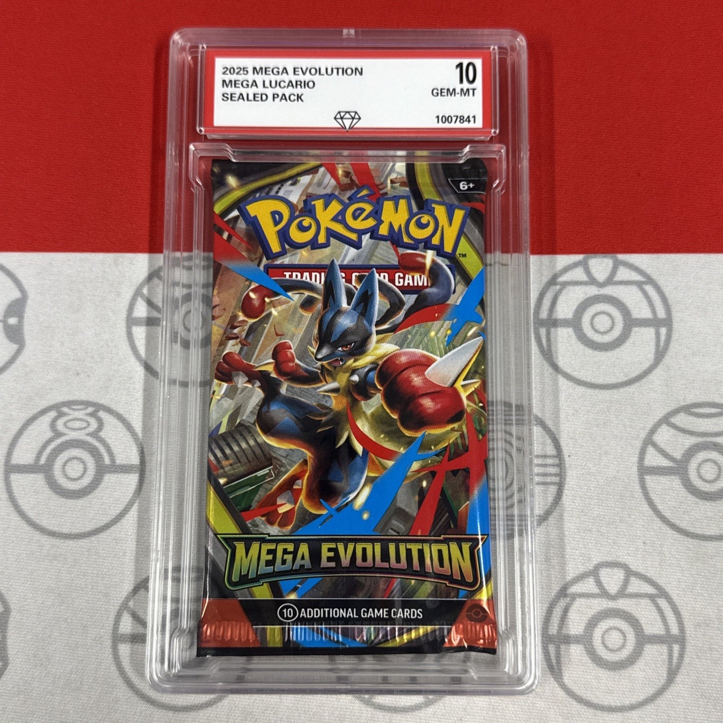 Graded 10 2025 Mega Evolution Lucario Art Sealed Pokemon Booster Cards Pack