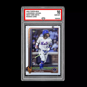 Graded 10 Luisangel Acuna Rookie Card #524 2025 Topps Future Stars New York Mets Baseball