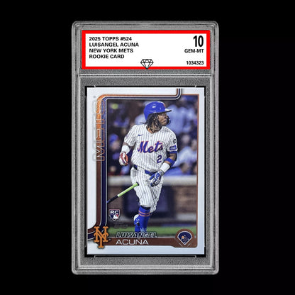 Graded 10 Luisangel Acuna Rookie Card #524 2025 Topps Future Stars New York Mets Baseball