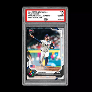 Graded 10 Paul Skenes 2026 Topps NOW #WB20 World Baseball Classic PRESALE Baseball