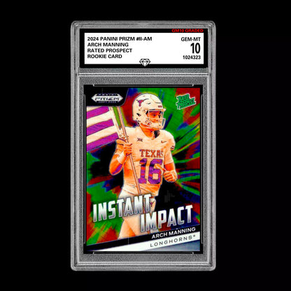 Graded 10 Arch Manning 2024 Panini Prizm Draft Picks #II-AM RC Rookie Card Football