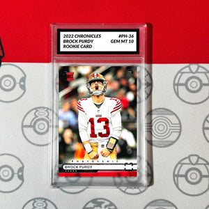 Graded 10 Brock Purdy (RC) Rookie Card 2022 Panini Chronicles Photogenic #PH-36 Football