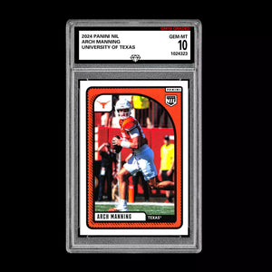 GRADED 10 ARCH MANNING #NIL RC Rookie Card 2024 Panini University of Texas Football