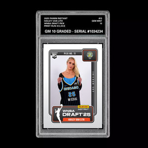 Graded 10 Hailey Van Lith 2025 Panini Instant Draft 1st RC Rookie Card CHICAGO  Basketball