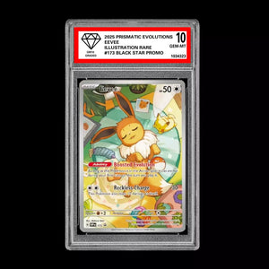 GM Graded 10 Eevee SVP 173 Elite Trainer Box Promo Pokemon Prismatic Evolutions
