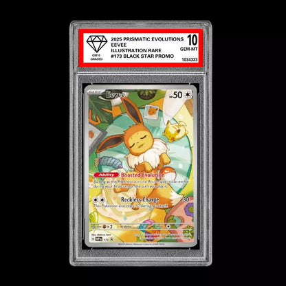 GM Graded 10 Eevee SVP 173 Elite Trainer Box Promo Pokemon Prismatic Evolutions