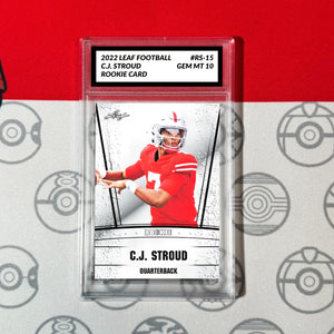 Graded 10 C.J. Stoud Rookie Card RC 2022 Leaf Draft Football #RS-15 Football