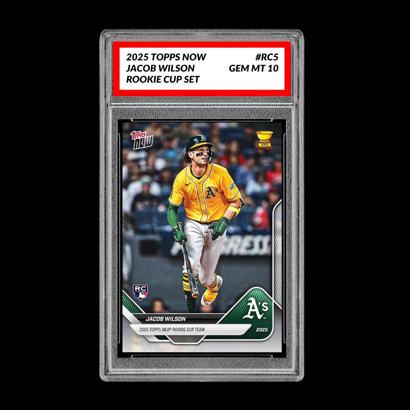 Graded 10 Jacob Wilson RC Rookie Cup 2025 Topps Now ATHLETICS Baseball