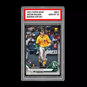 Graded 10 Jacob Wilson RC Rookie Cup 2025 Topps Now ATHLETICS Baseball