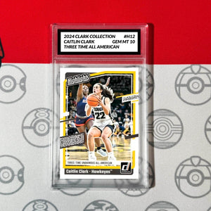 Graded 10 Caitlin Clark Rookie Card RC 2024 Panini Donruss Collection #H12 Basketball