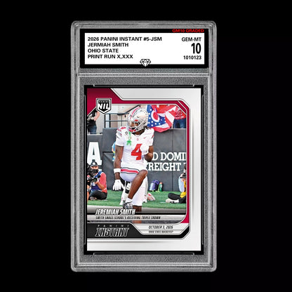 Graded 10 Jeremiah Smith 2026 Panini Instant #5-JSM Ohio State Presale Football