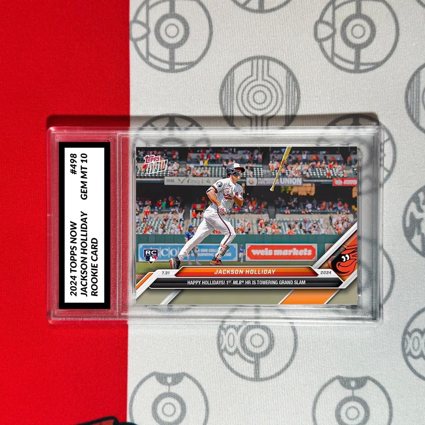 Graded 10 2024 Topps Now Jackson Holliday #498 RC Rookie Card Holiday Baseball