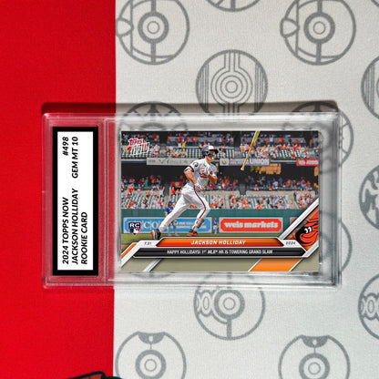 Graded 10 2024 Topps Now Jackson Holliday #498 RC Rookie Card Holiday Baseball