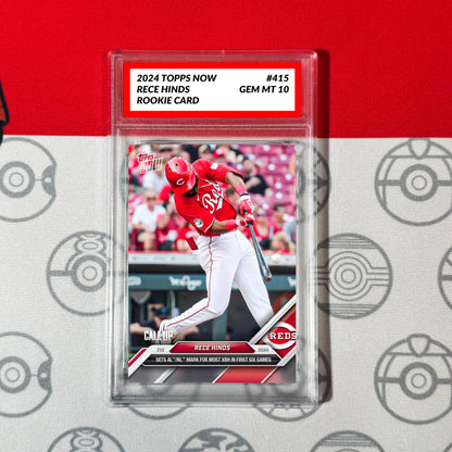 Graded 10 Rece Hinds #415 RC Rookie Card Most XBHs 2024 MLB TOPPS NOW Baseball