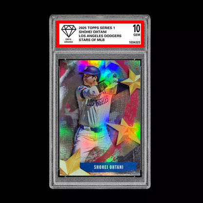 Graded 10 Shohei Ohtani 2025 Topps Series 1 Stars of MLB Insert Dodgers #SMLB-10 Baseball