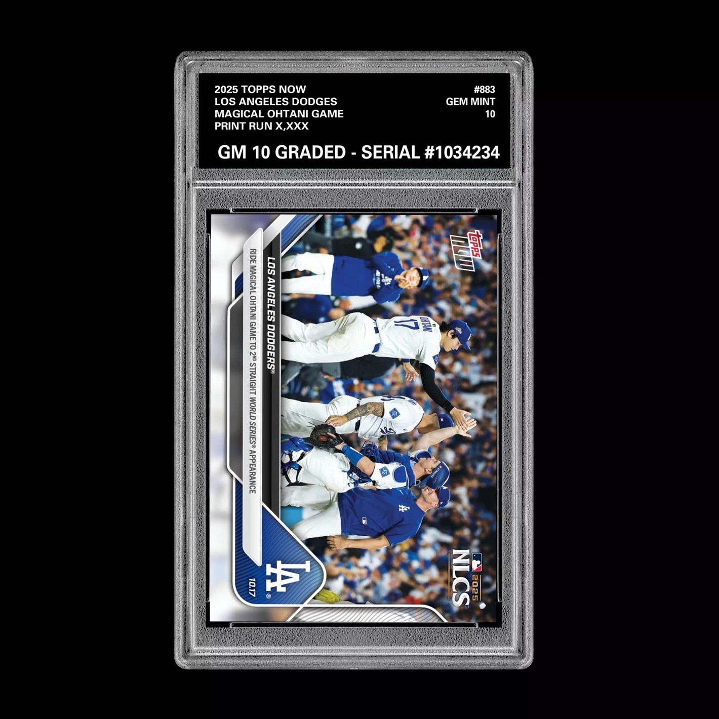 Graded 10 2025 Topps Now Shohei Ohtani Dodgers World Series 10/17 #883 Presale Baseball