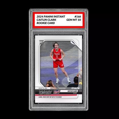Graded 10 CAITLIN CLARK #166 RC Rookie Card 2024 Panini Instant Indiana Fever Basketball