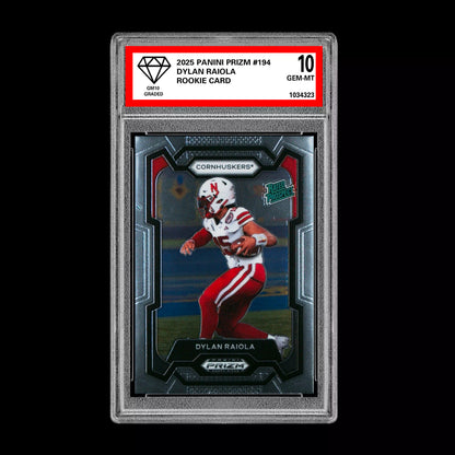 Graded 10 Dylan Raiola - 2024 Panini Prizm #194 RC Rookie Nebraska Cornhuskers Football