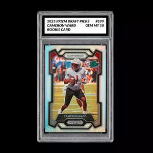 Graded 10 Cam Cameron Ward 2024 Panini Prizm Draft Picks Rated Rookie #199 RC Football