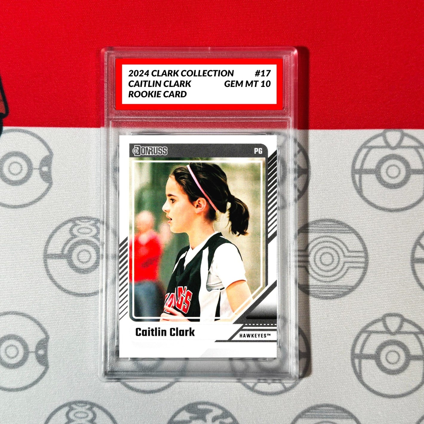Graded 10 Caitlin Clark Rookie Card RC 2024 Panini Donruss Clark Collection #17 Basketball