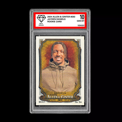 2024 Allen & Ginter Jayden Daniels Rookie Graded 10 Gem Mint RC Commanders Football