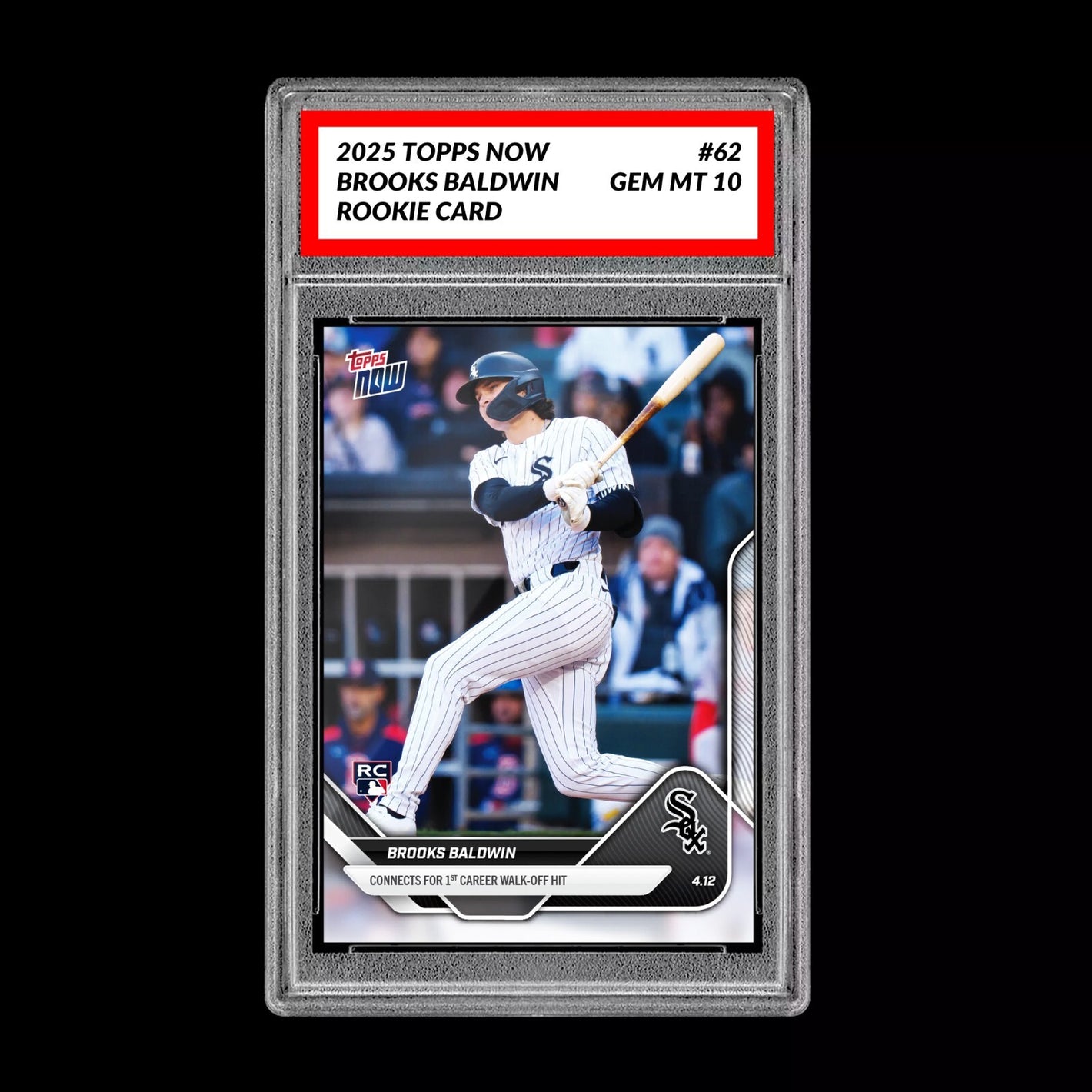 Graded 10 Brooks Baldwin RC Rookie 2025 Topps NOW Card 62 White Sox  Baseball