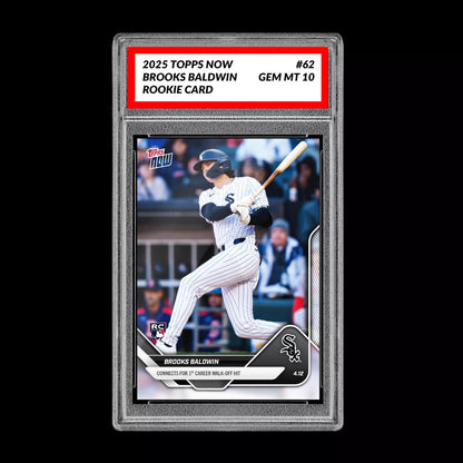Graded 10 Brooks Baldwin RC Rookie 2025 Topps NOW Card 62 White Sox  Baseball