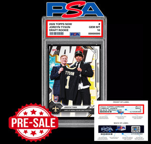 PSA 10 Jordyn Tyson RC Rookie 2026 Topps Now Saints- Presale Football