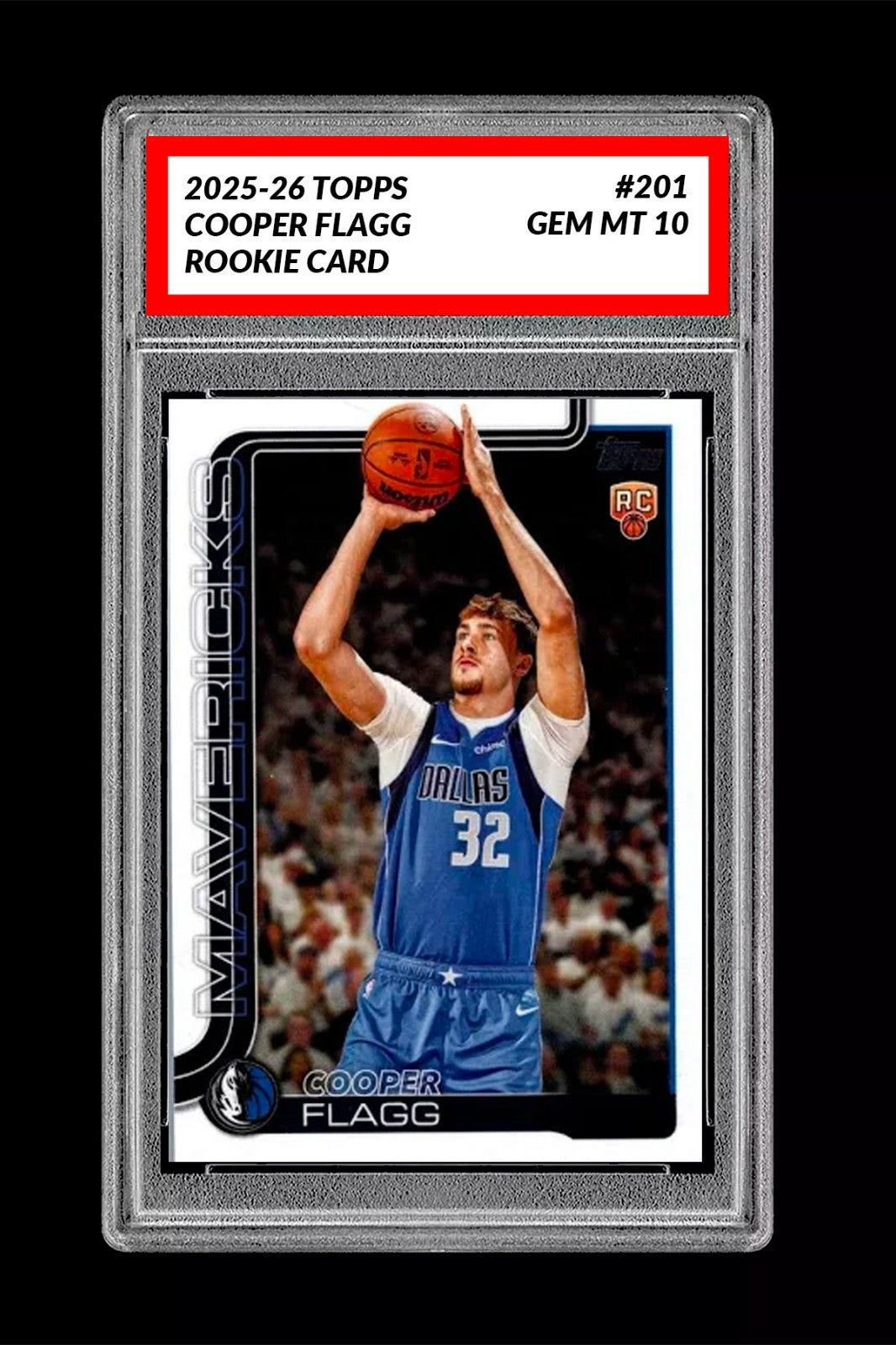 Graded 10 COOPER FLAGG ROOKIE RC 2025-26 TOPPS #201 Basketball  Basketball