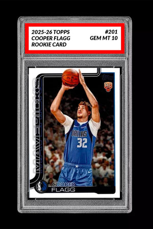 Graded 10 COOPER FLAGG ROOKIE RC 2025-26 TOPPS #201 Basketball  Basketball