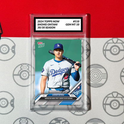 Graded 10 Shohei Ohtani 1st 30/30 Season 2024 MLB TOPPS NOW Card #510 Baseball